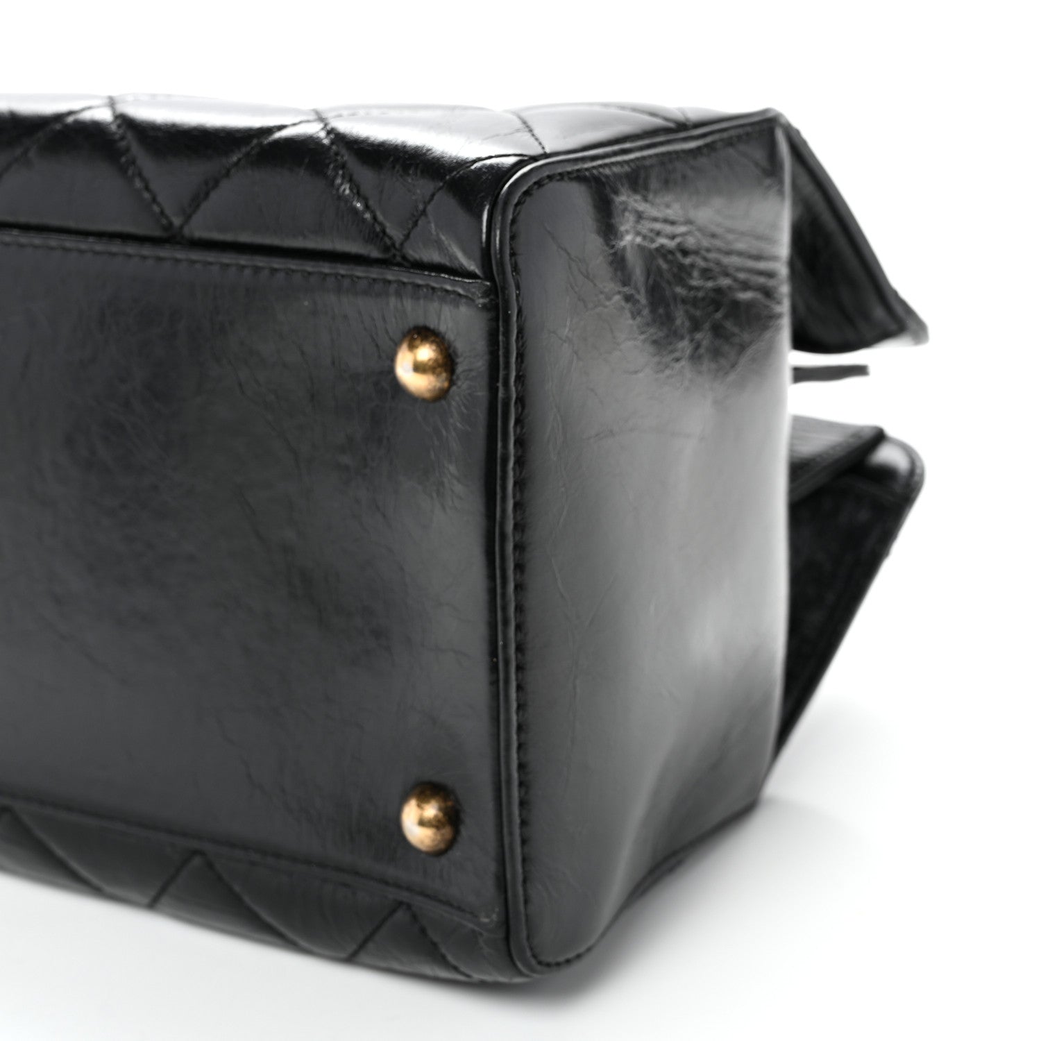Chanel Glazed Calfskin Quilted Perfect Edge Tote Black 10 of 10
