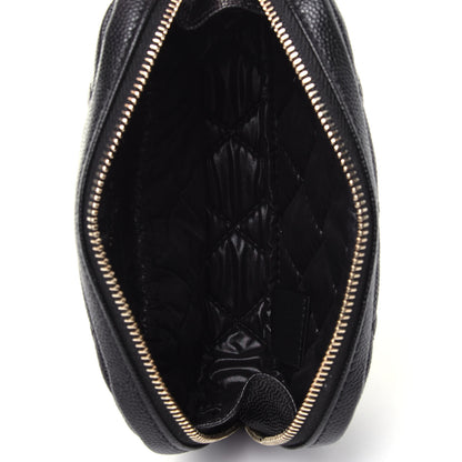 Chanel Caviar Quilted Small Curvy Pouch Cosmetic Case Black 5 of 11