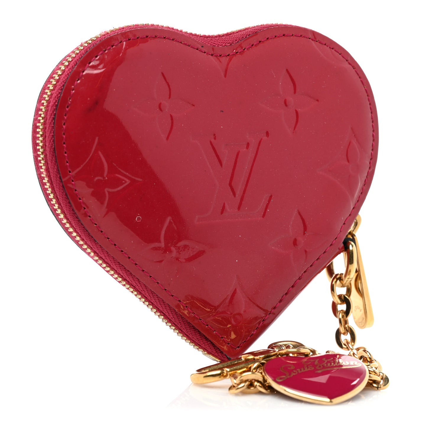 Vernis Heart Coin Purse Rose Indien