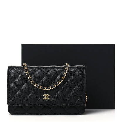 Chanel Caviar Quilted Wallet On Chain WOC Black 12 of 12