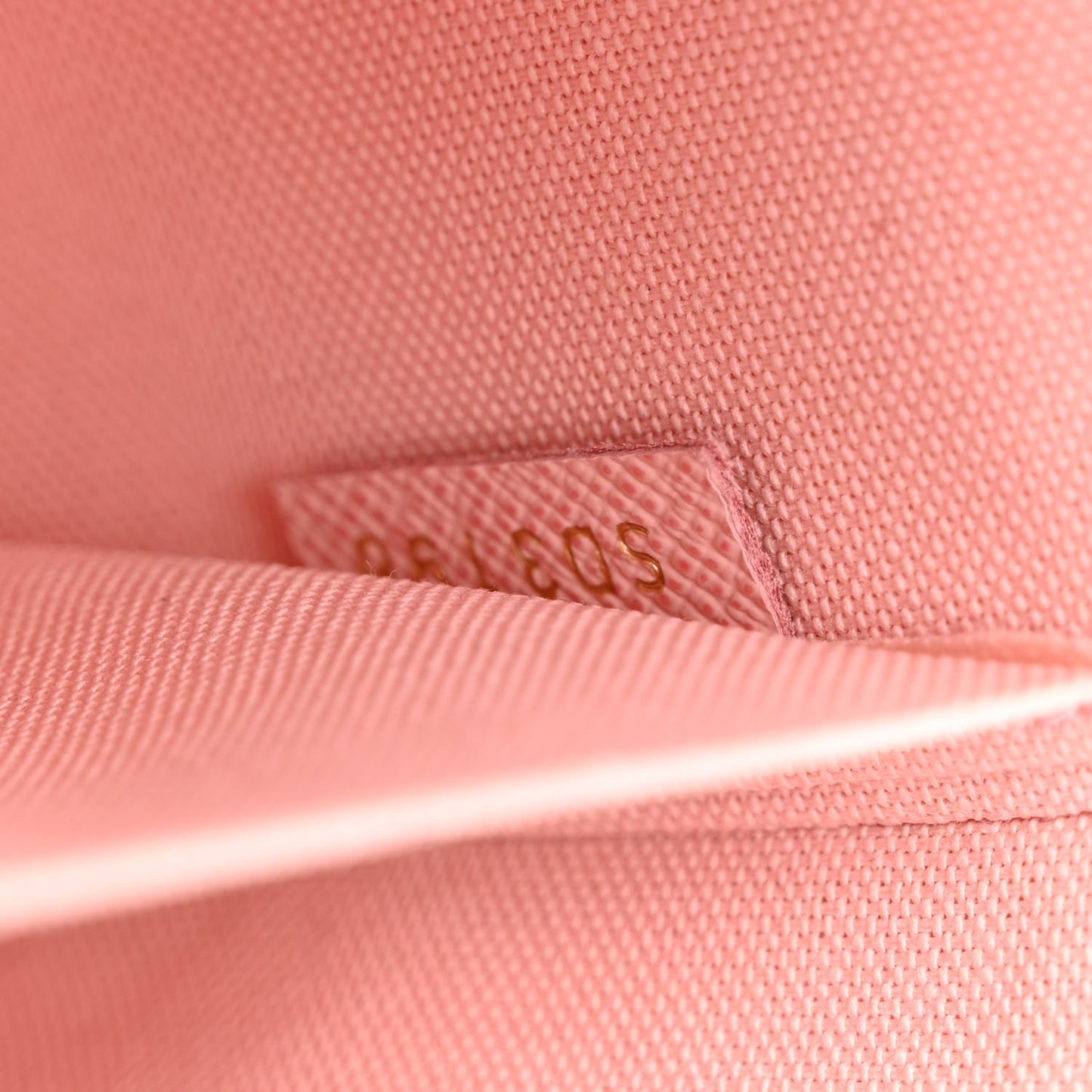 Damier Azur Pochette Felicie Chain Wallet Rose Ballerine