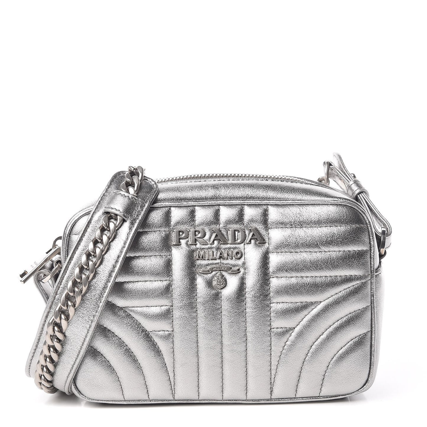 Metallic Nappa Impunture Diagramme Crossbody Cromo