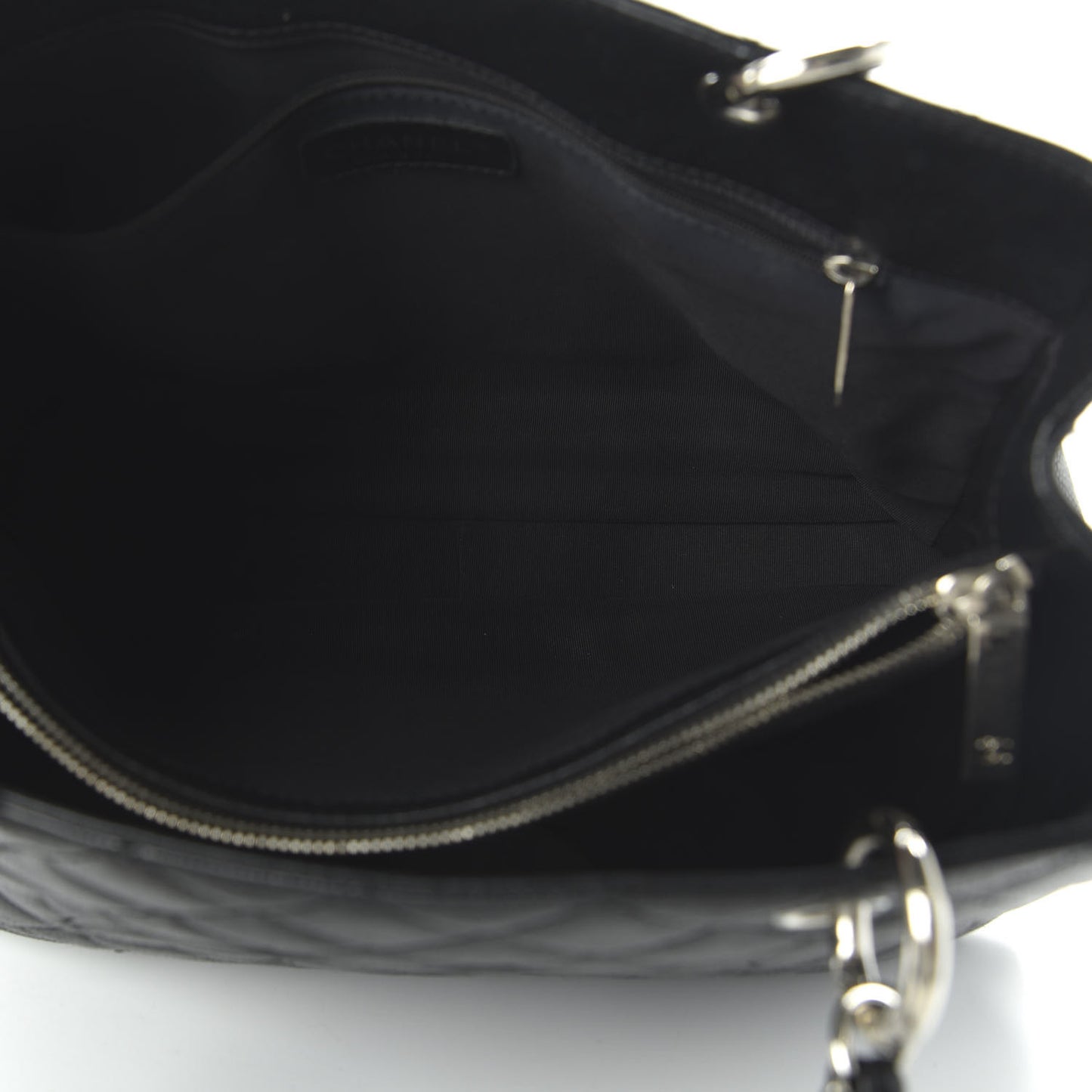 Caviar Quilted Grand Shopping Tote GST Black