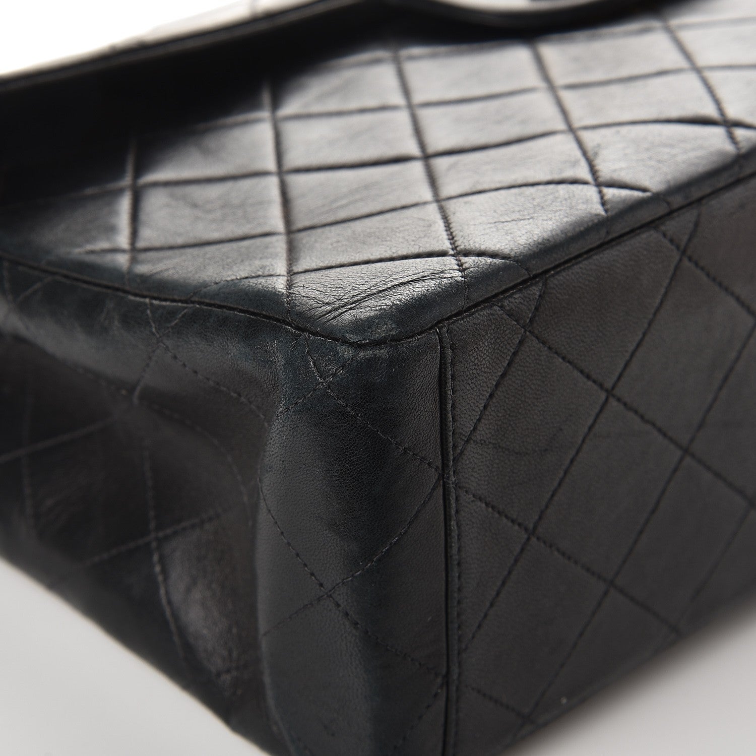 Chanel Lambskin Quilted XL Jumbo Single Flap Black 10 of 15