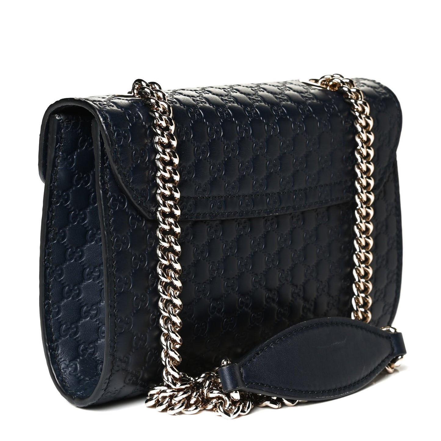 Microguccissima Mini Emily Chain Shoulder Bag Blue