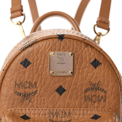 MCM Visetos Side Stud X-Mini Stark Backpack Cognac 8 of 8