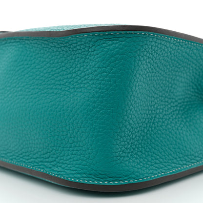 Hermes Taurillon Clemence Halzan 31 GM Vert Verone 9 of 10