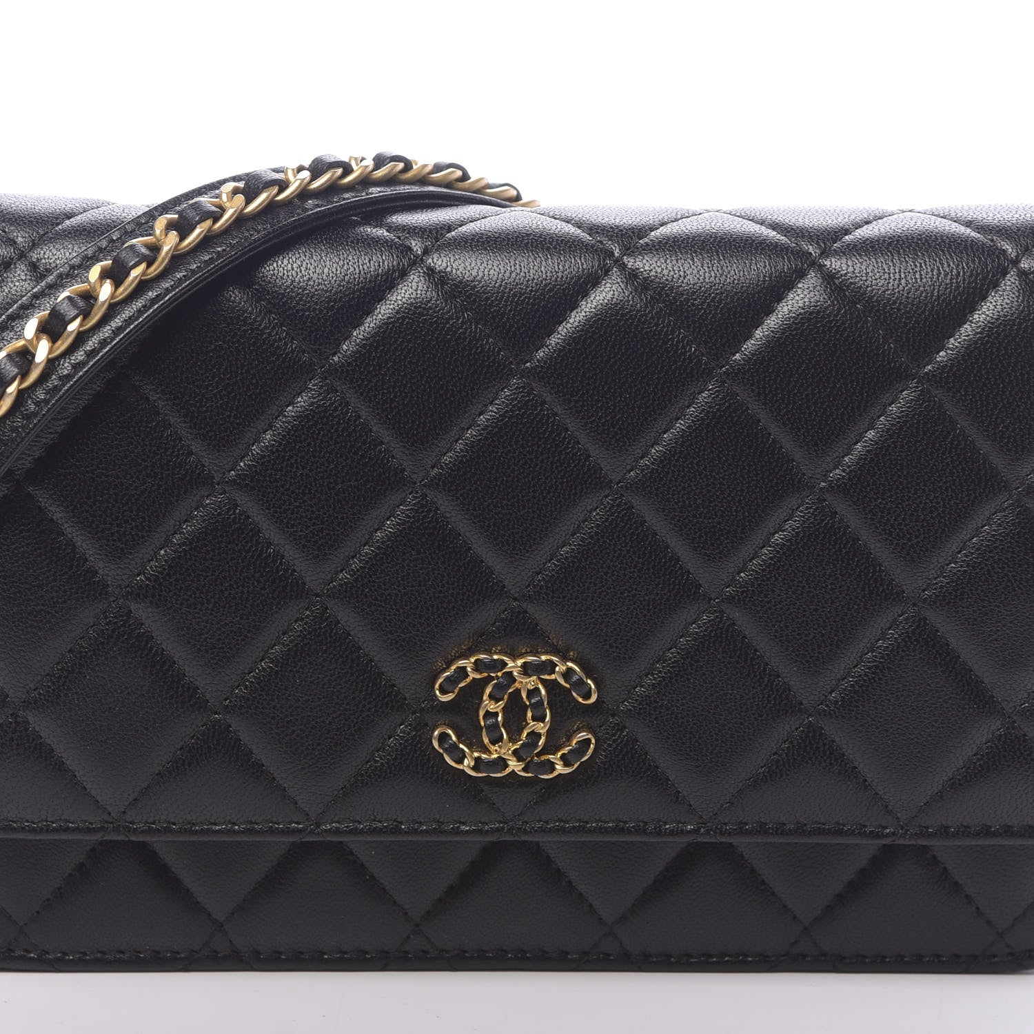 Chanel Lambskin Quilted Infinity Wallet On Chain WOC Black 11 of 12