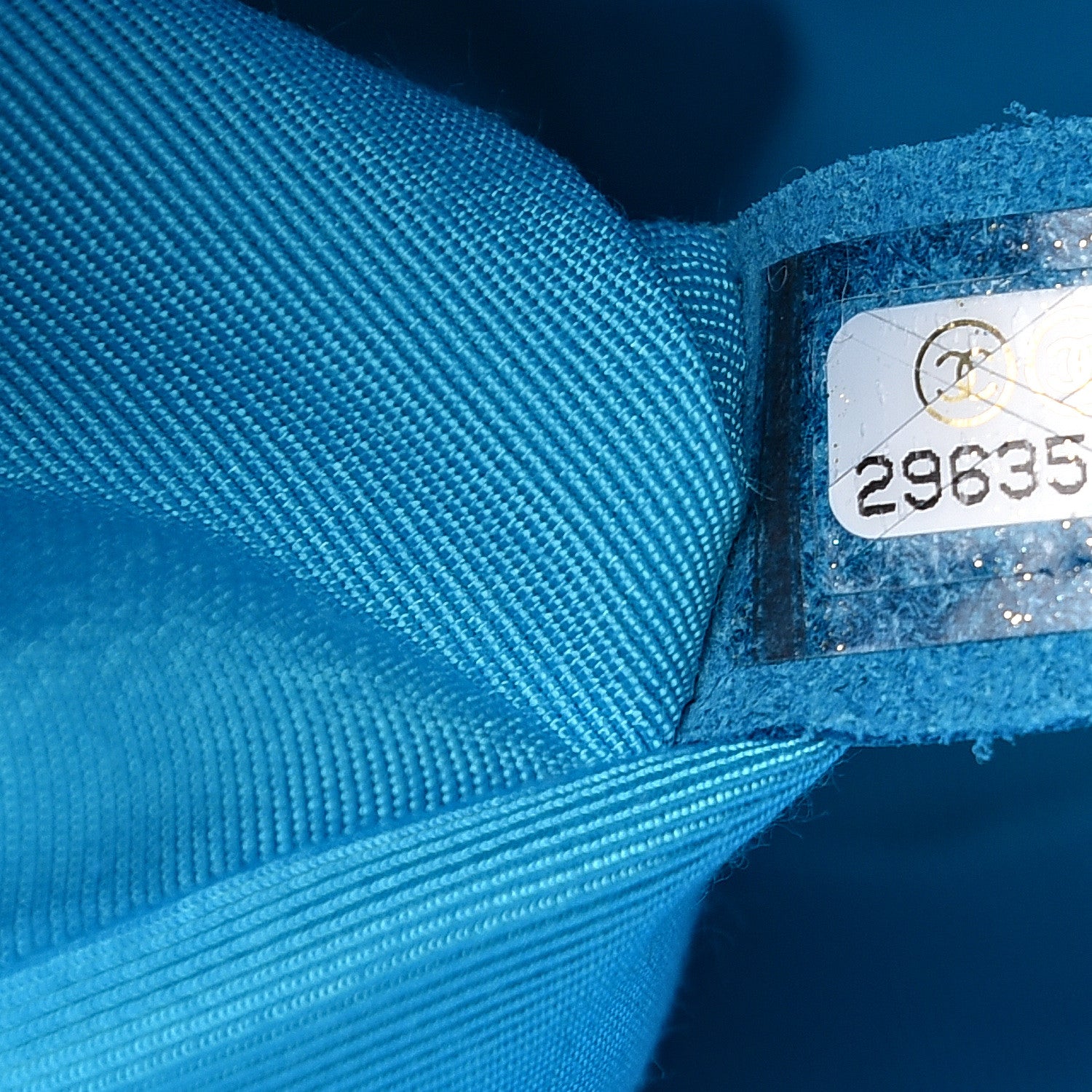 Chanel Silk Chain Printed Medium Single Flap Blue 6 of 8