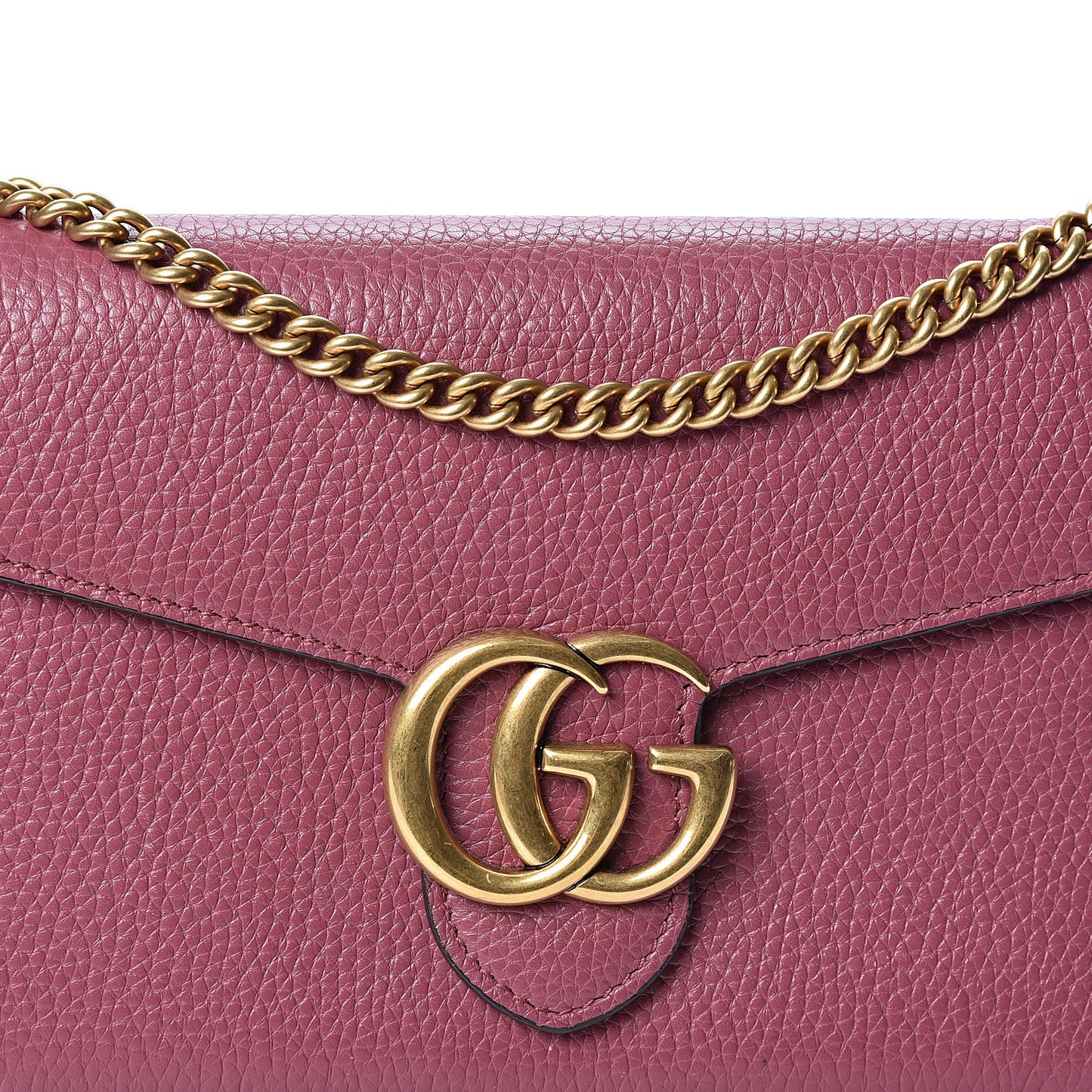 Cellarius Calfskin GG Marmont Chain Wallet Dry Rose