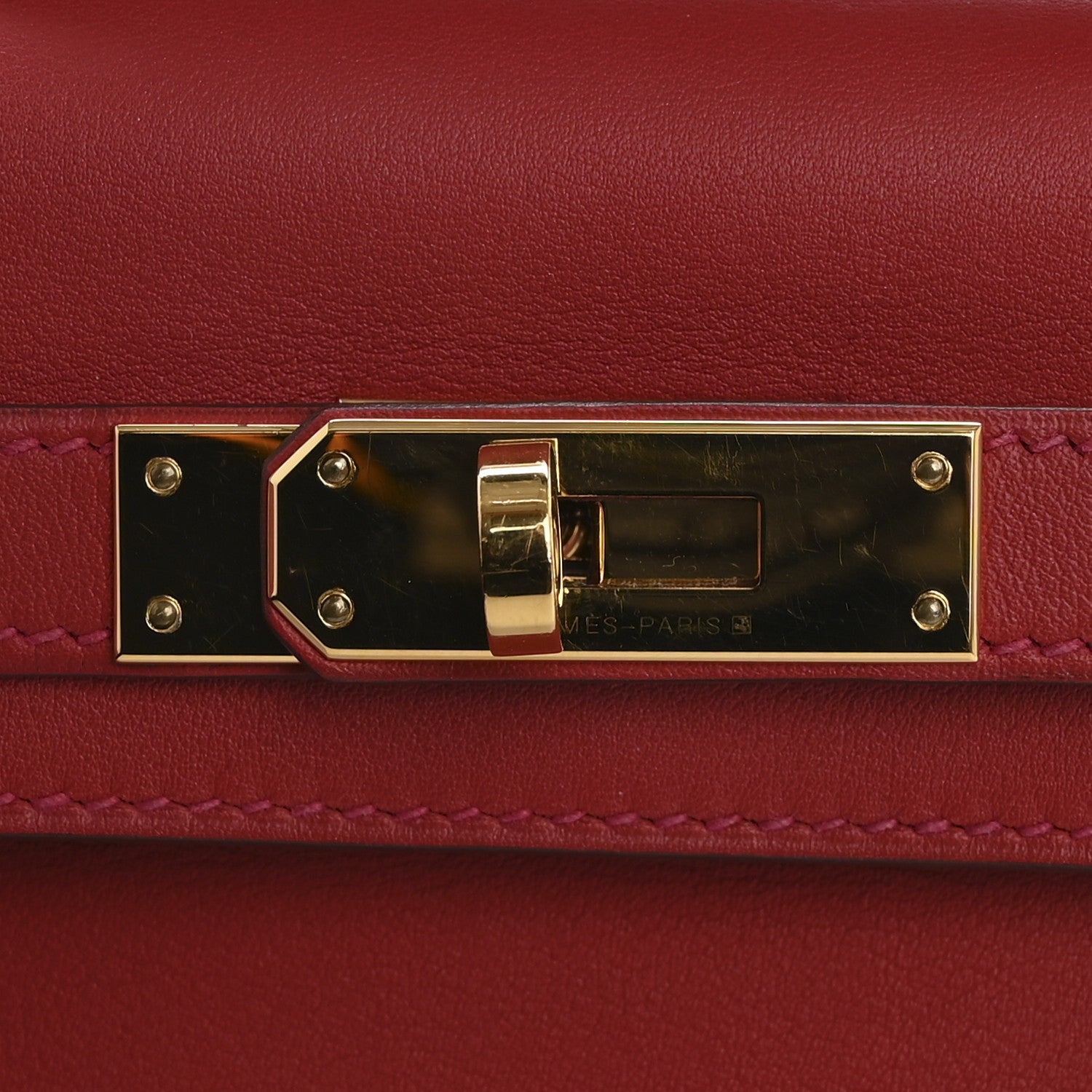 Hermes Swift Kelly Cut Clutch Pochette Vermillion 10 of 14