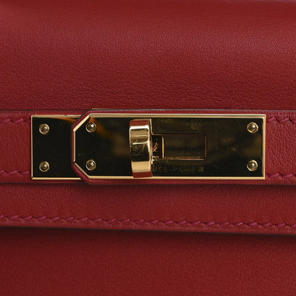 Hermes Swift Kelly Cut Clutch Pochette Vermillion 10 of 14