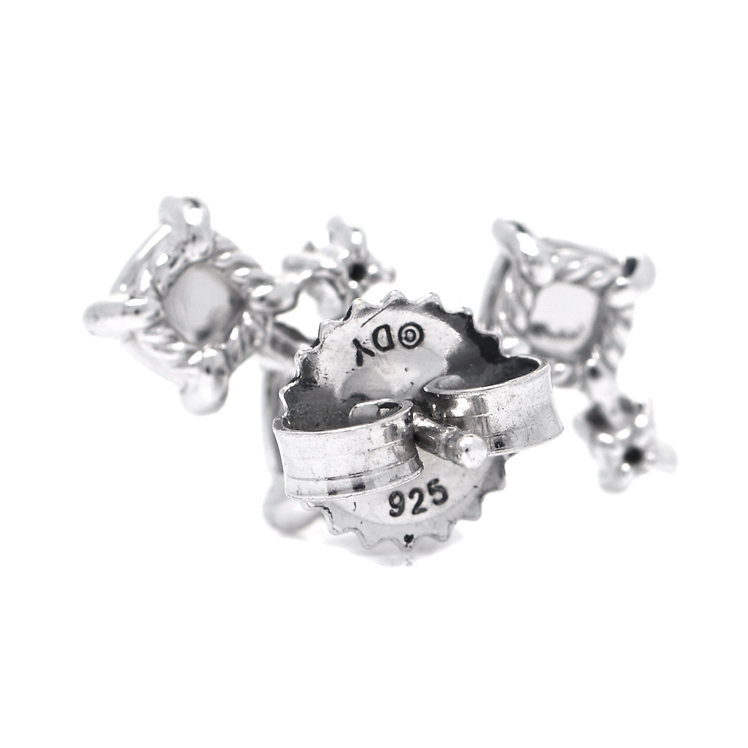 David Yurman 18K White Gold Diamond Precious Chatelaine Climber Earrings 5 of 5