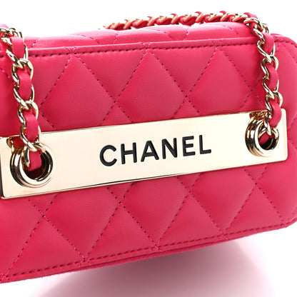 Chanel Lambskin Quilted Trendy Small Vanity Case With Chain Dark Pink 7 of 12