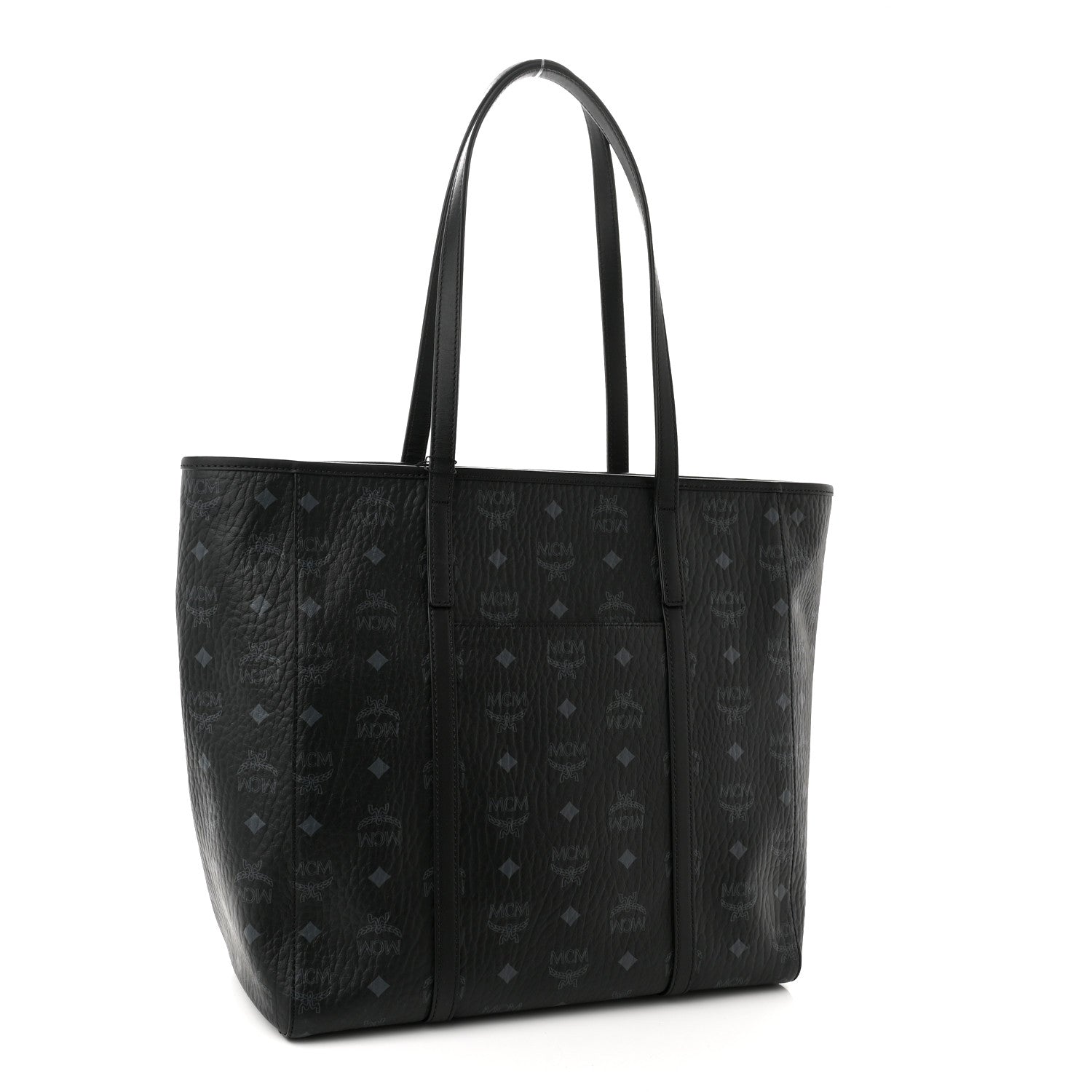 MCM Visetos Toni Shopper Tote Black 2 of 9