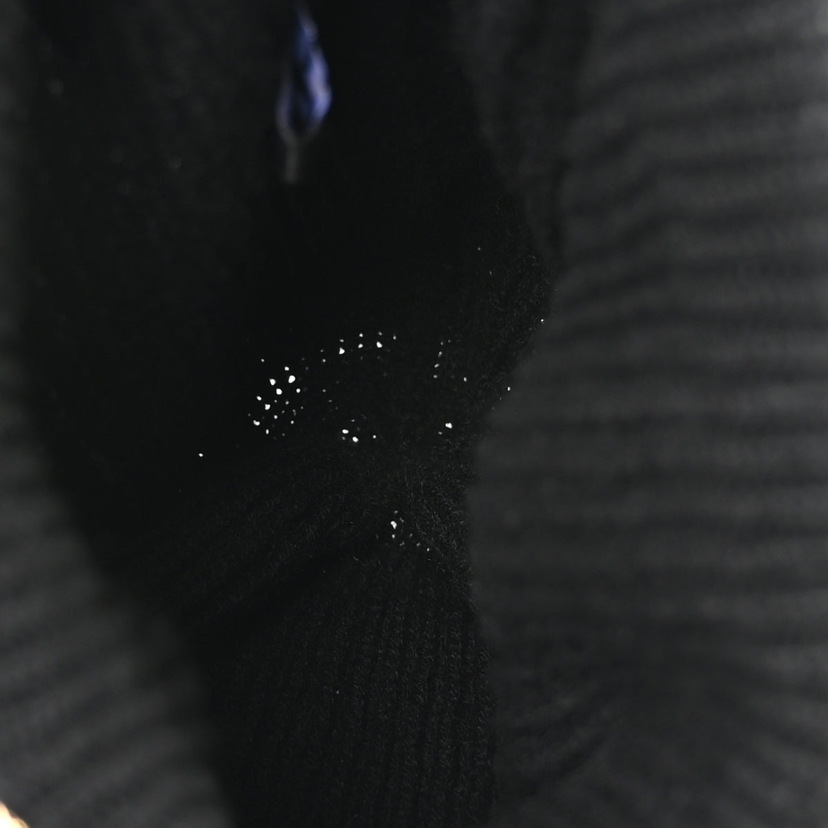 Chanel Cashmere Sequin Logo Beanie Hat Black Gold 4 of 6
