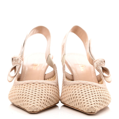 Christian Dior Micro Resille Ribbon J'Adior Slingback 65mm Pumps 37.5 Nude 2 of 8