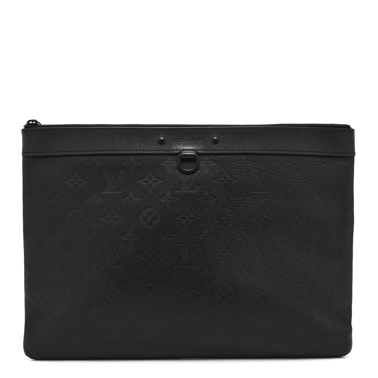 Louis Vuitton Calfskin Monogram Shadow Discovery Pochette Black 1 of 10