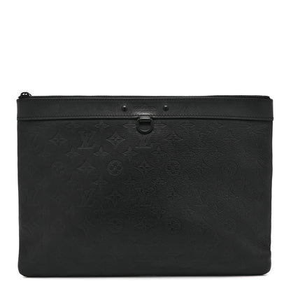 Louis Vuitton Calfskin Monogram Shadow Discovery Pochette Black 1 of 10