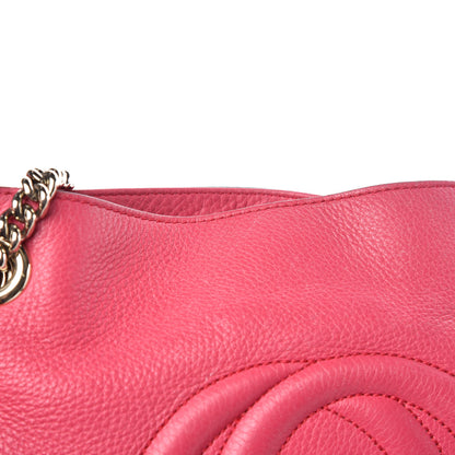 Gucci Pebbled Calfskin Medium Soho Chain Shoulder Bag Pink 19 of 23