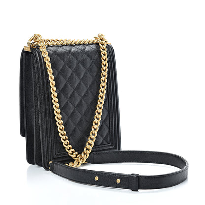 Chanel Caviar Quilted North South Boy Flap Black 2 of 10