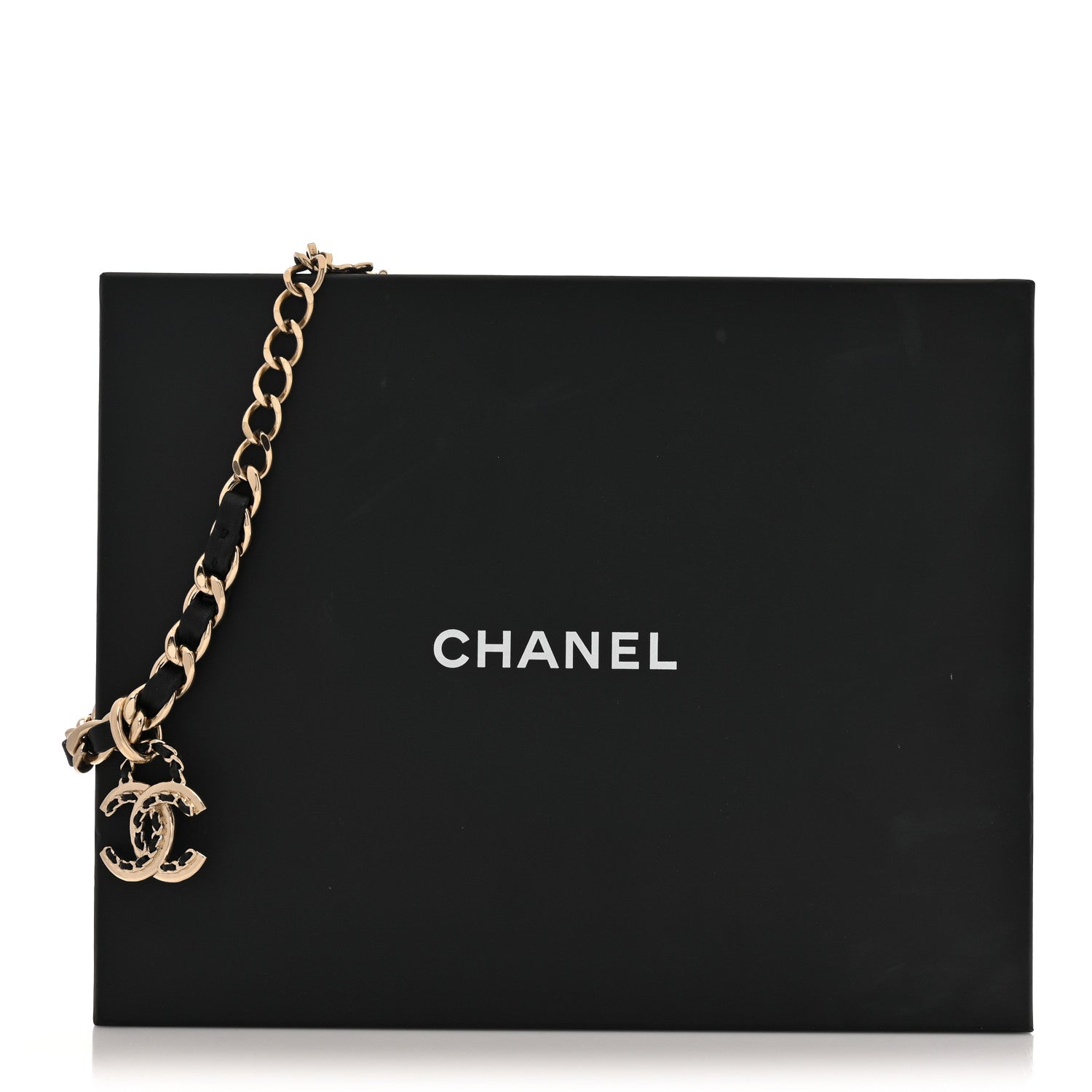 Chanel Metal Lambskin CC Choker Necklace Black Gold 5 of 5