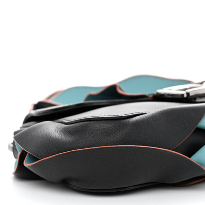 Fendi Calfskin Waves Baguette Black Turchese 9 of 16