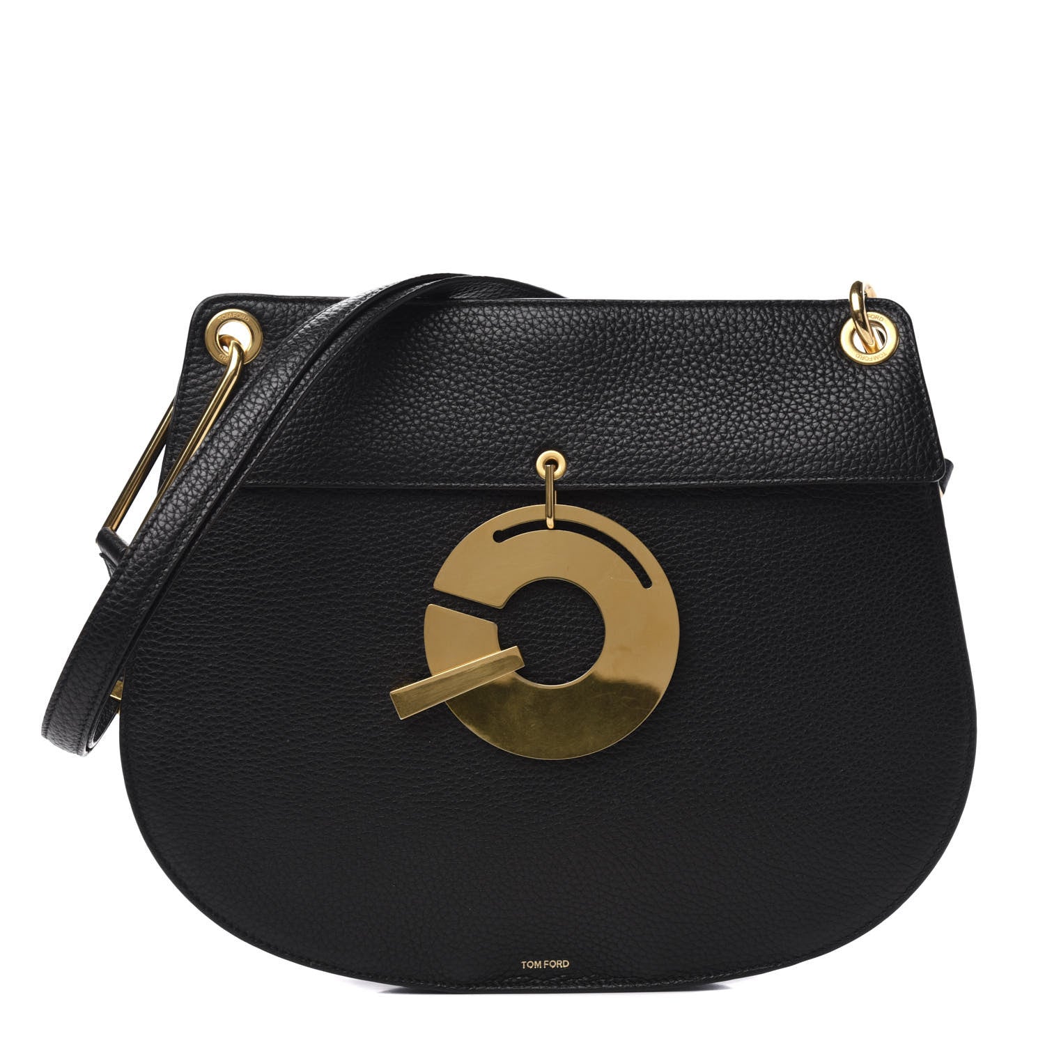 Tom Ford Grained Calfskin Ariel Shoulder Bag Black 1 of 9