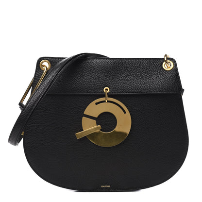 Tom Ford Grained Calfskin Ariel Shoulder Bag Black 1 of 9