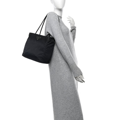 Prada Tessuto Nylon Shoulder Bag Black 2 of 11