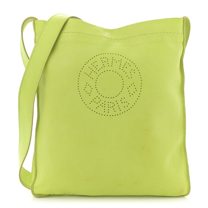 Hermes Lambskin Clou De Selle Pouch Kiwi 1 of 12