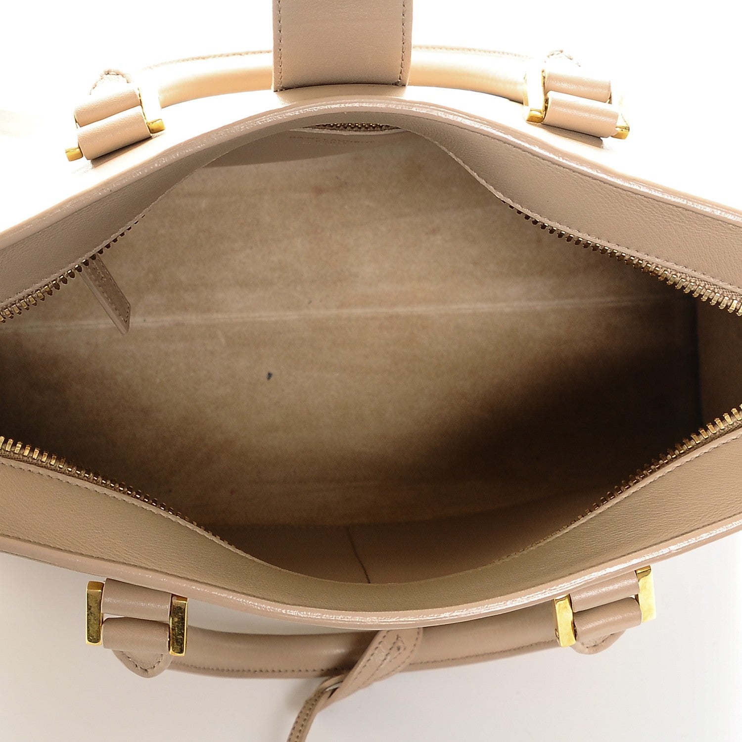 Saint Laurent Calfskin Small Monogram Cabas Dark Beige 5 of 6