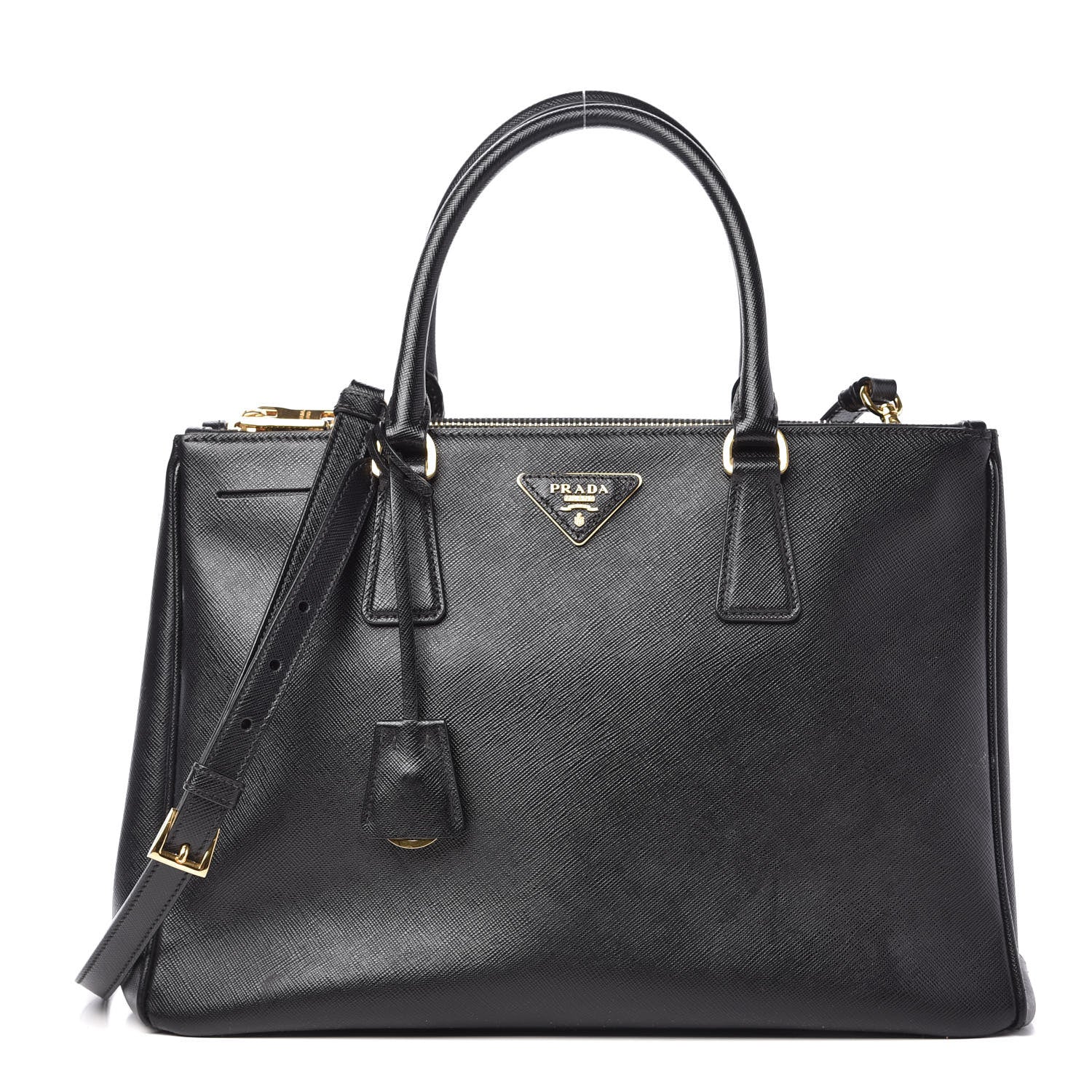 Prada Saffiano Medium Galleria Double Zip Tote Black 1 of 10