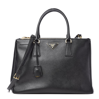 Prada Saffiano Medium Galleria Double Zip Tote Black 1 of 10