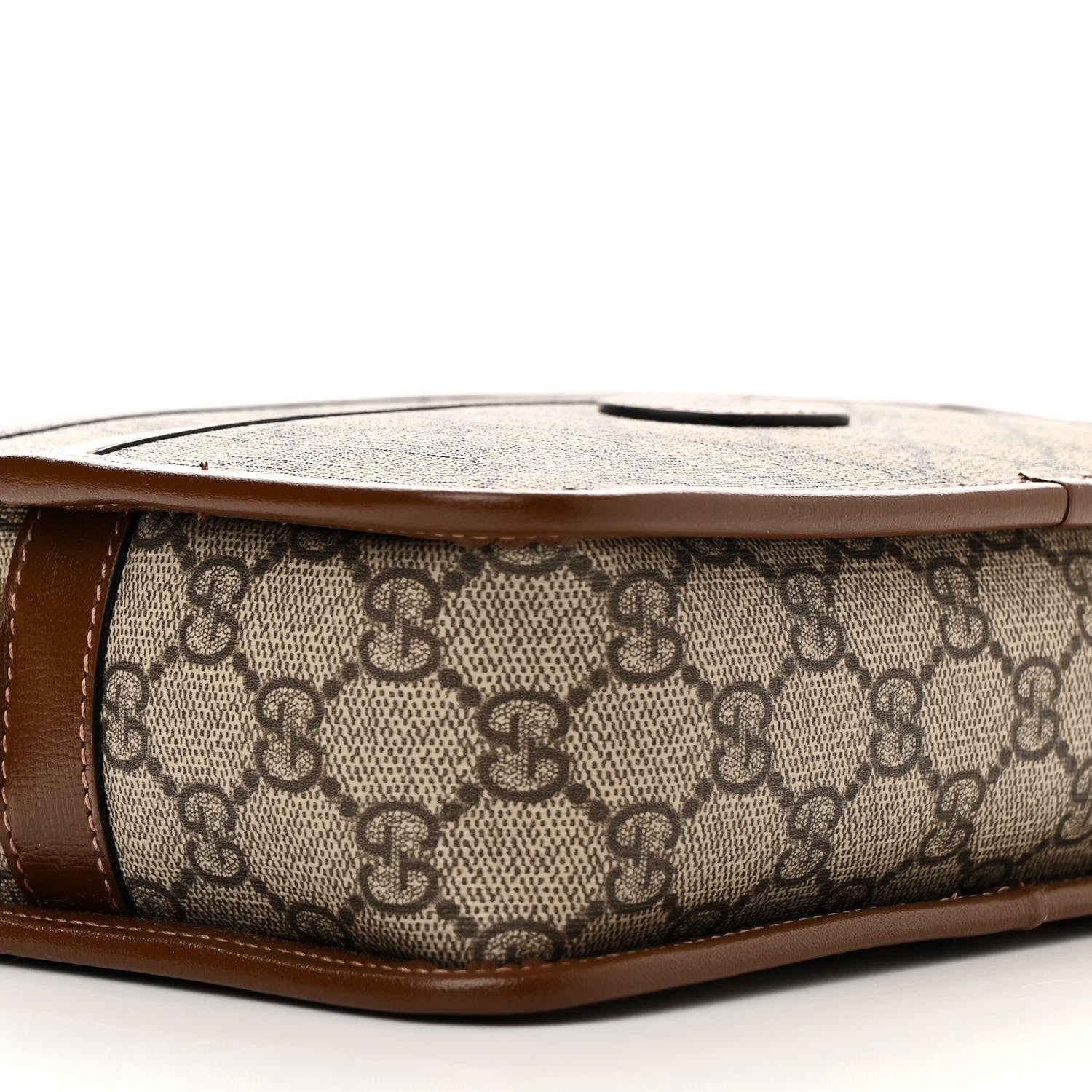 Gucci GG Supreme Monogram Azalea Calfskin Mini Retro Interlocking G Shoulder Bag Beige Ebony Brown Sugar 9 of 11