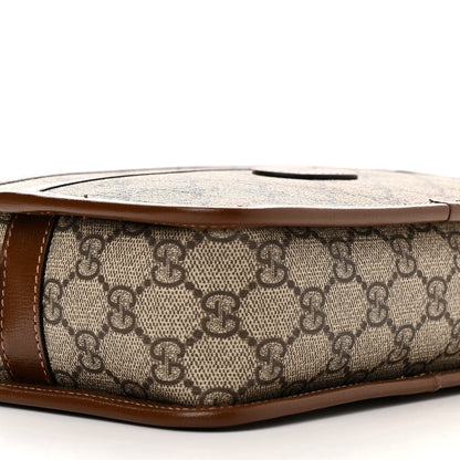 Gucci GG Supreme Monogram Azalea Calfskin Mini Retro Interlocking G Shoulder Bag Beige Ebony Brown Sugar 9 of 11