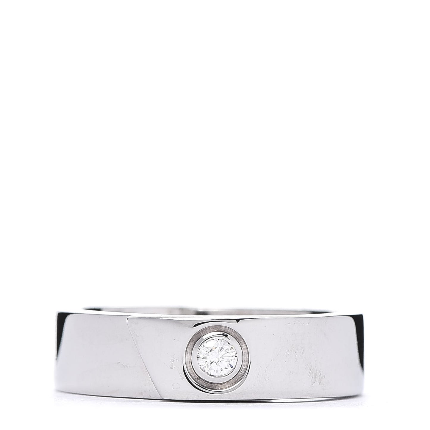 18K White Gold Diamond Anniversary Band Ring 54 6.75