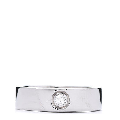 Cartier 18K White Gold Diamond Anniversary Band Ring 54 6.75 1 of 5