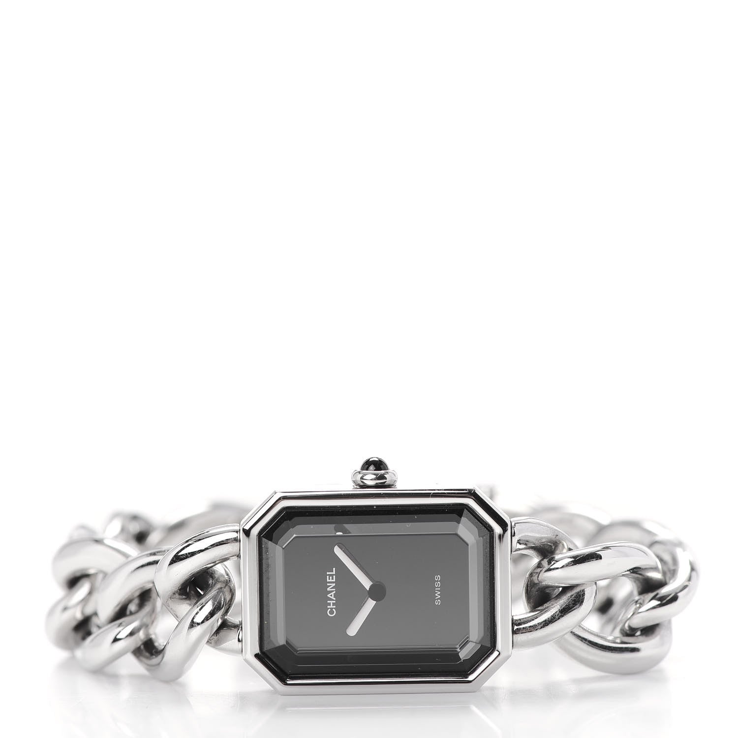 Chanel Stainless Steel 20mm Chain Premiere Quartz Watch Black M 3 of 5