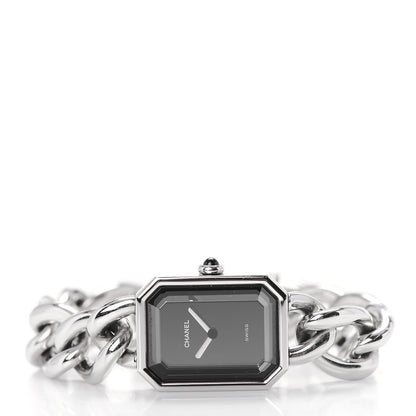 Chanel Stainless Steel 20mm Chain Premiere Quartz Watch Black M 3 of 5