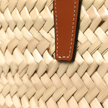 Celine Raffia Calfskin Triomphe Medium Panier Tan 10 of 10