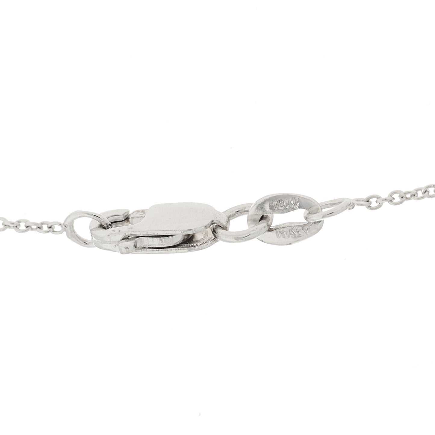 18K White Gold Diamond Tiny Treasures Key Pendant Necklace