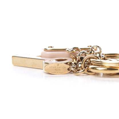 Louis Vuitton Acetate Lock Bag Charm Key Holder Gold 4 of 5