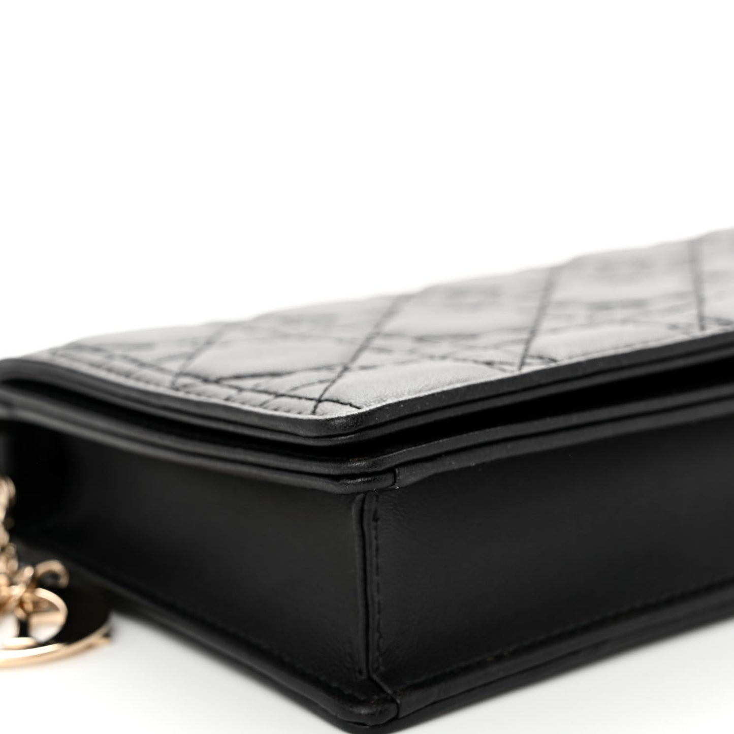 Lambskin Cannage Lady Dior Pouch Black