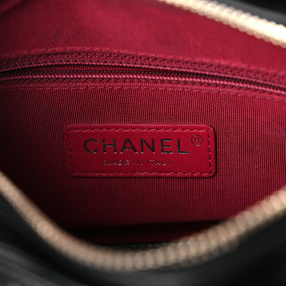Chanel Aged Calfskin Quilted Small Gabrielle Hobo Black 6 of 10