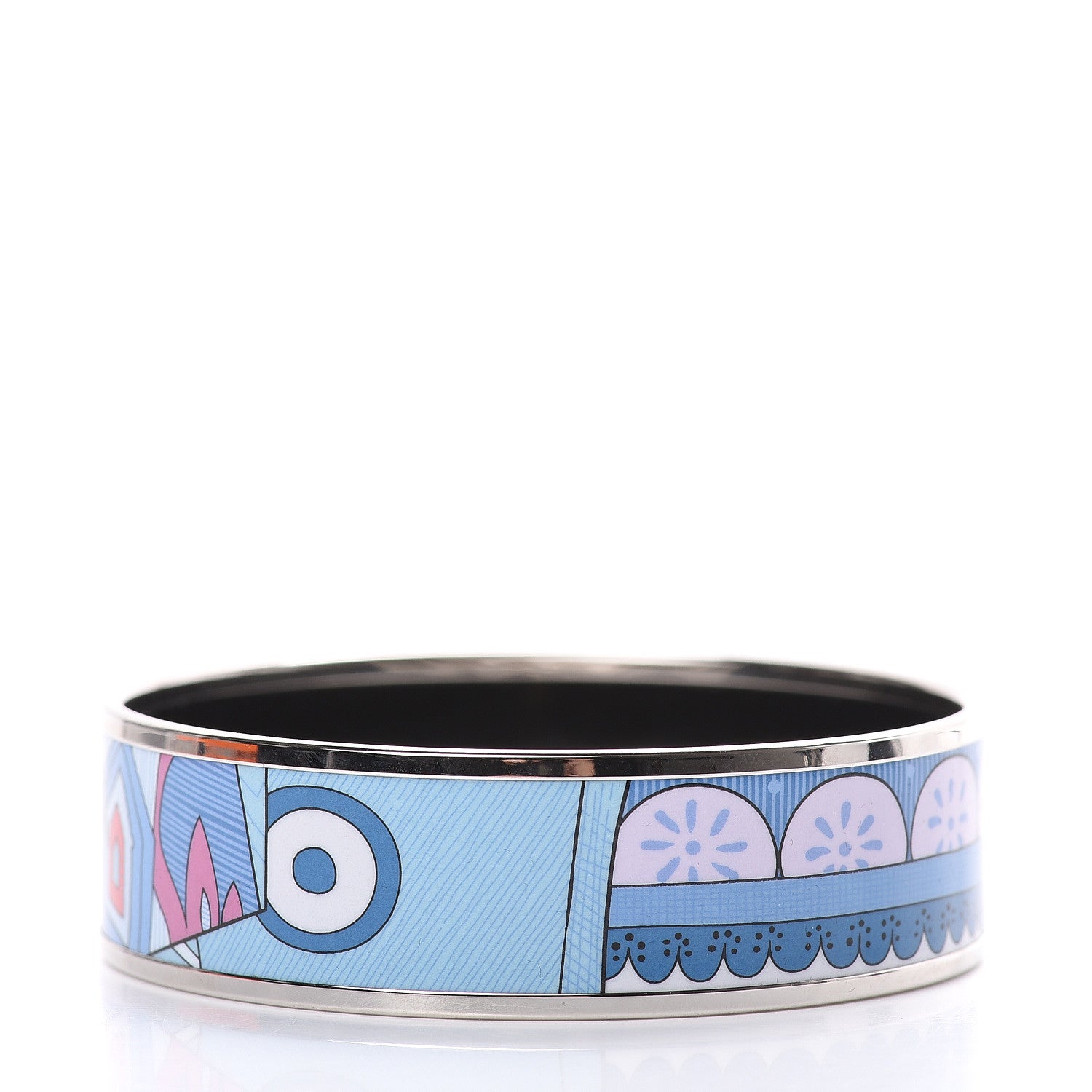 Hermes Enamel Printed Wide Bracelet 62 2 of 5