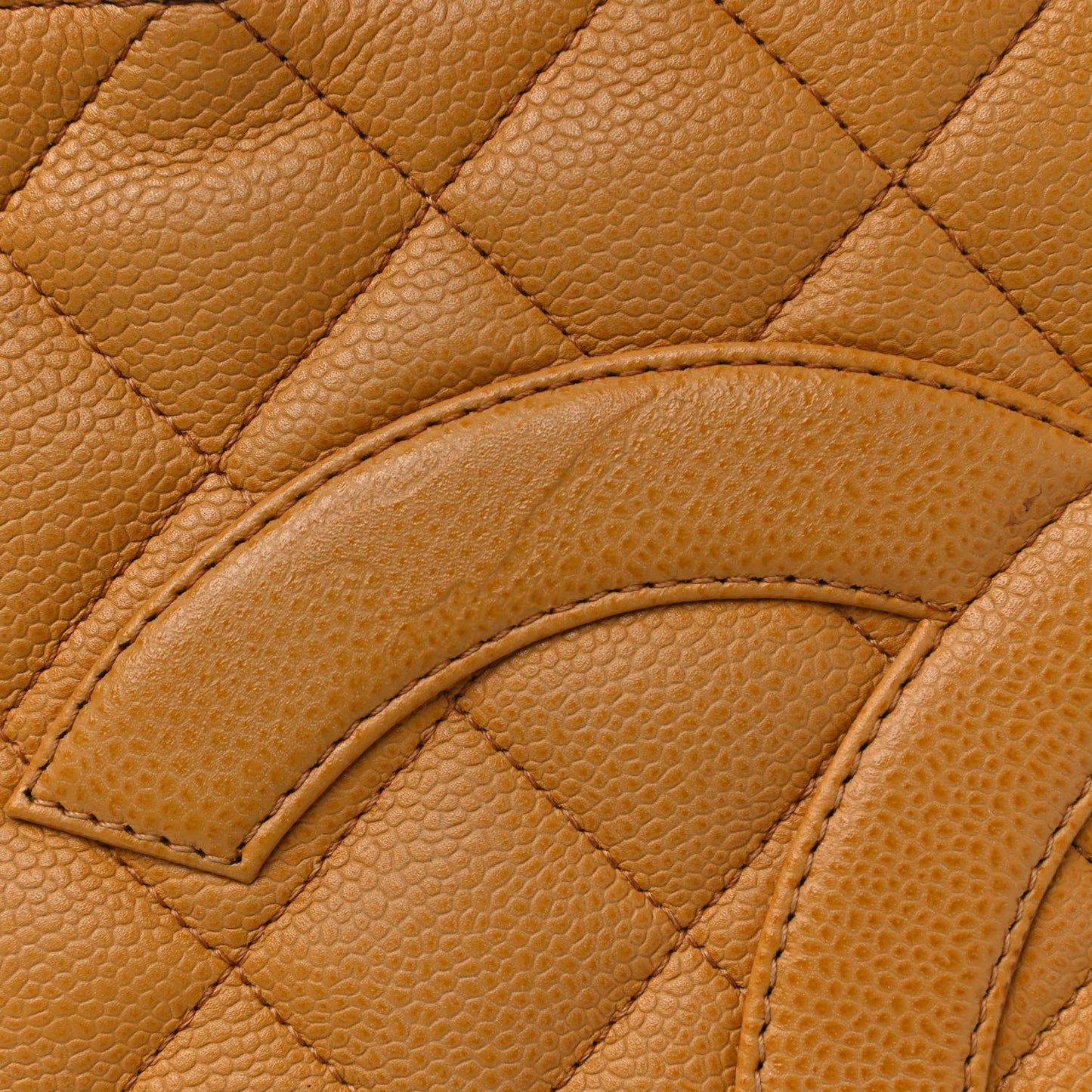Caviar Quilted Medallion Tote Beige