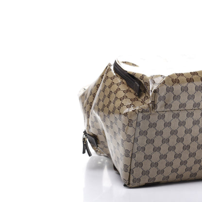 Gucci Crystal Monogram Backpack Dark Brown 5 of 10