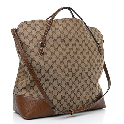 Gucci Monogram Large Bree Foldover Tote Beige Tabacco 2 of 7