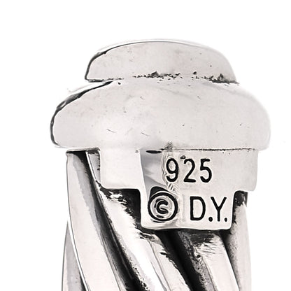 David Yurman Sterling Silver Black Diamond 7mm Cable Classics Station Bracelet 4 of 5